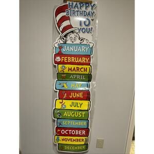 DR SEUSS HAPPY BIRTHDAY MONTH CALENDAR CLASSROOM WALL ART DECOR